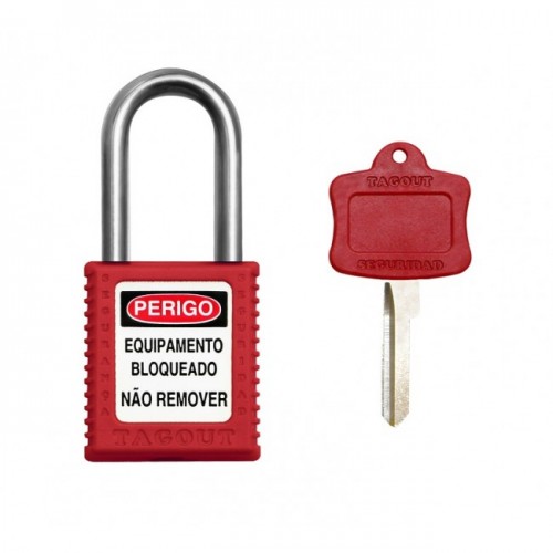 CADEADO TAGOUT CORPO PLASTICO E HASTE AÇO